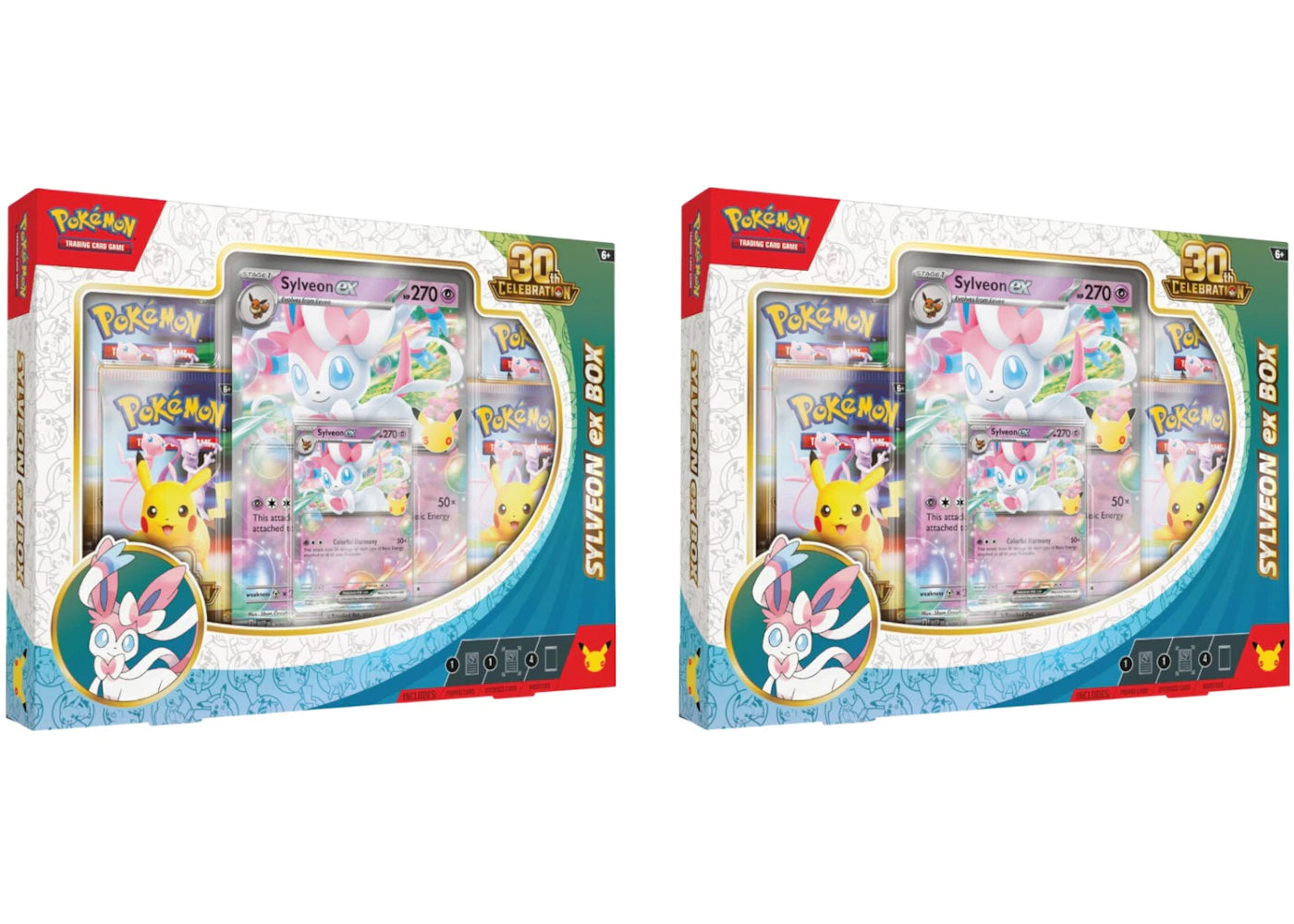 2026 Pokémon Mega Evolution 30th Celebration Sylveon ex Box 2x Lot - main view