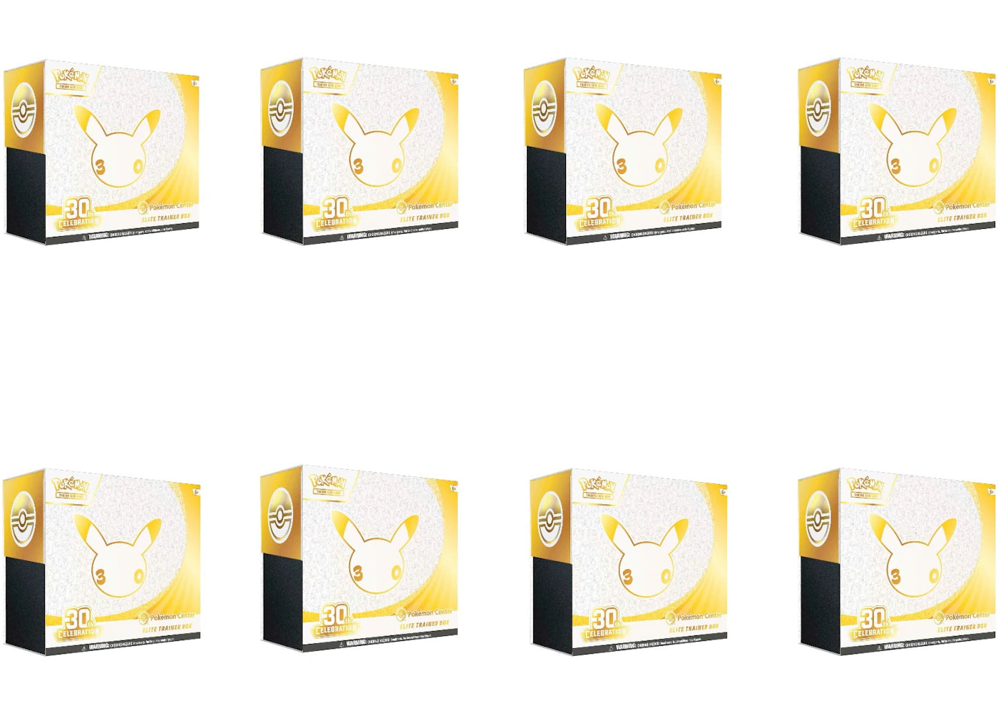 2026 Pokémon Mega Evolution 30th Celebration Pokemon Center Elite Trainer Box 8x Lot - main view