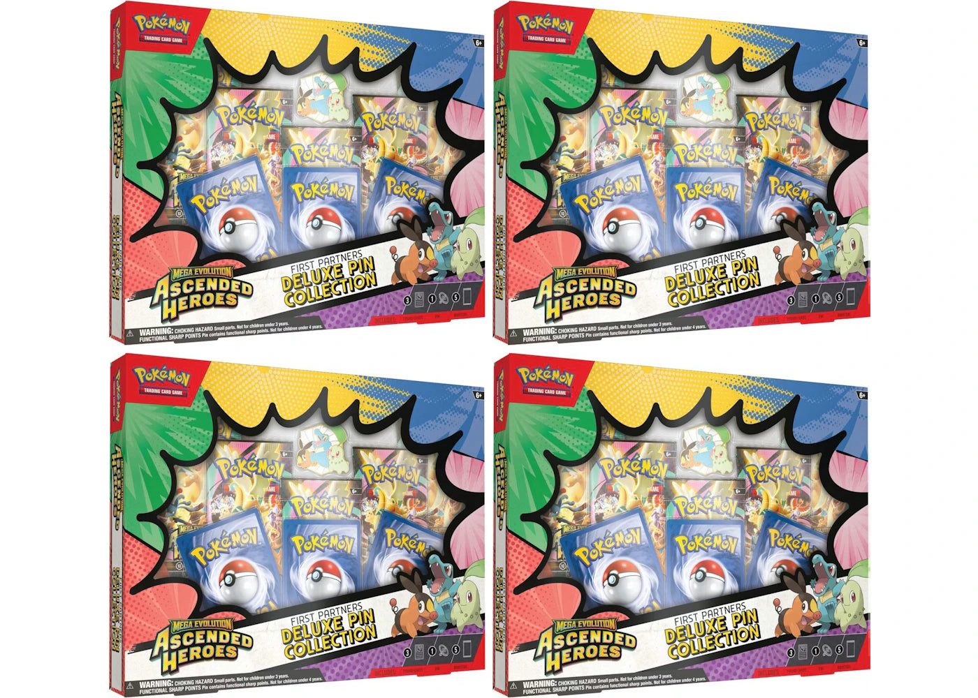 2026 Pokemon Mega Evolution Ascended Heroes Deluxe Pin Collection Box 4x Lot