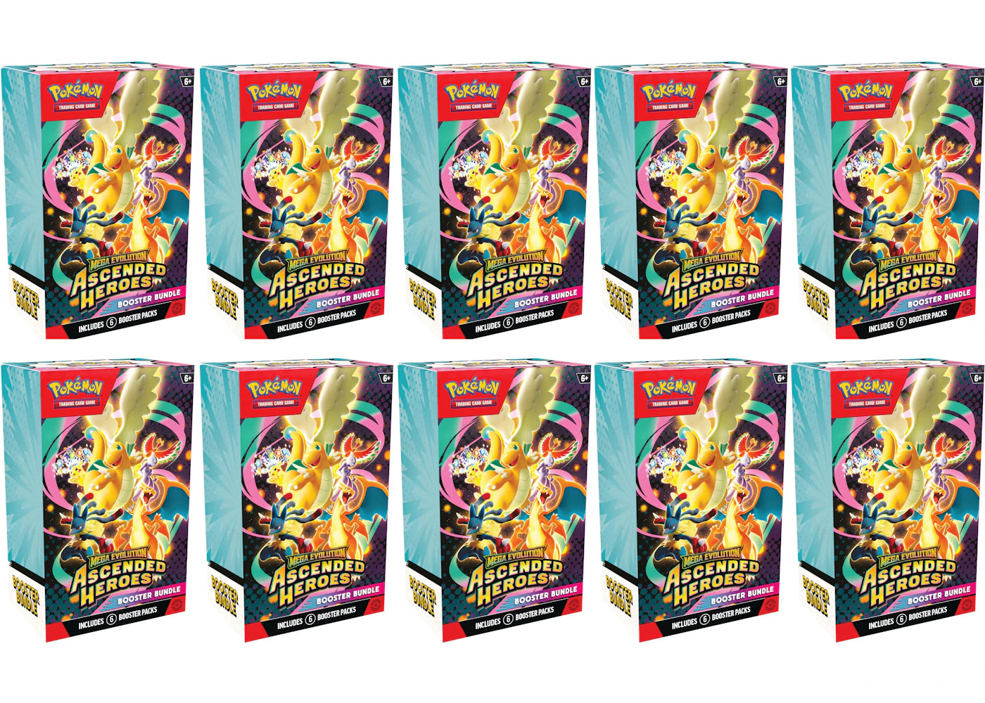 2026 Pokémon Mega Evolution Ascended Heroes Booster Bundle 10x Lot