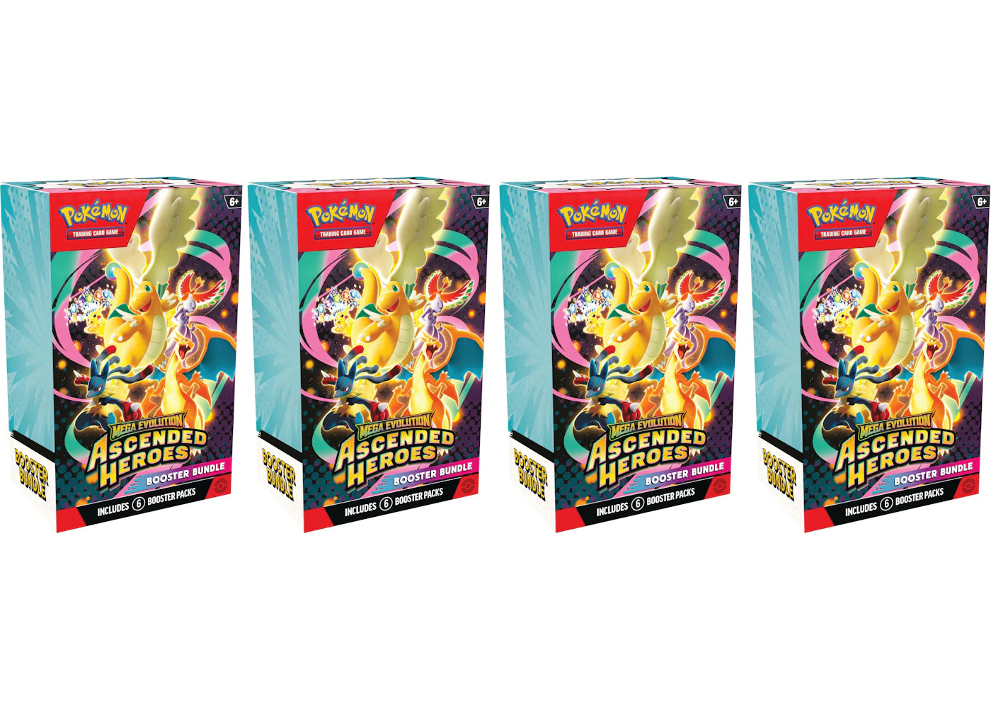 2026 Pokémon Mega Evolution Ascended Heroes Booster Bundle 4x Lot
