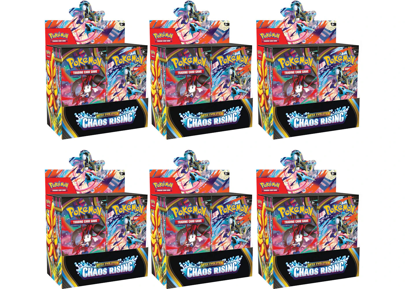 2026 Pokémon Mega Evolution Chaos Rising Booster Box 6x Lot - main view