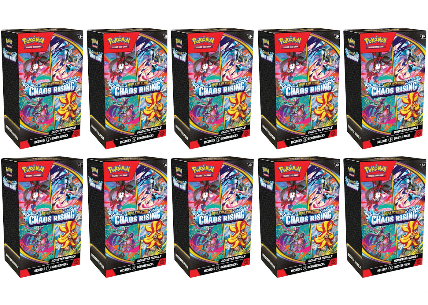 2026 Pokémon Mega Evolution Chaos Rising Booster Bundle 10x Lot - main view