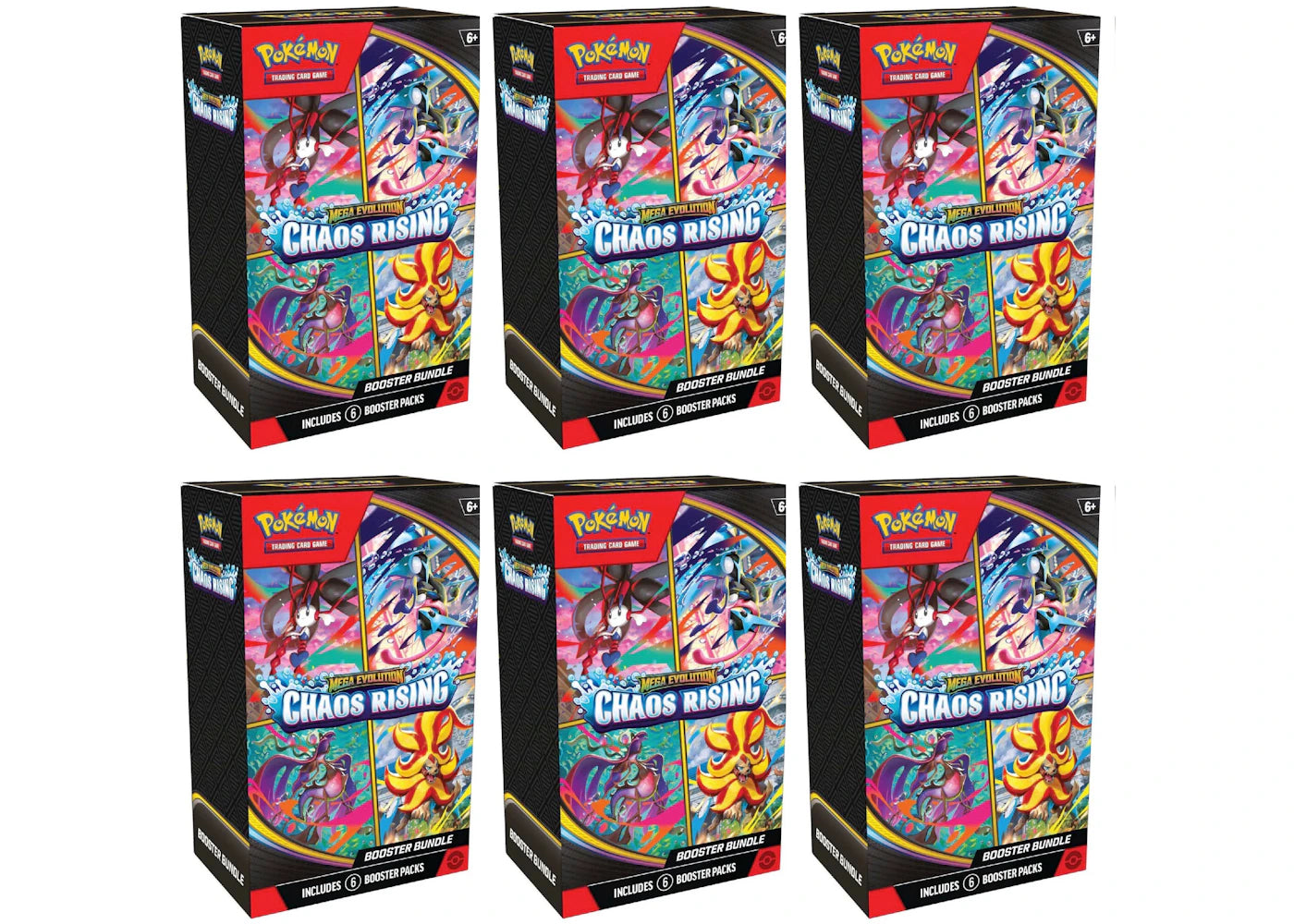 2026 Pokémon Mega Evolution Chaos Rising Booster Bundle 6x Lot - main view