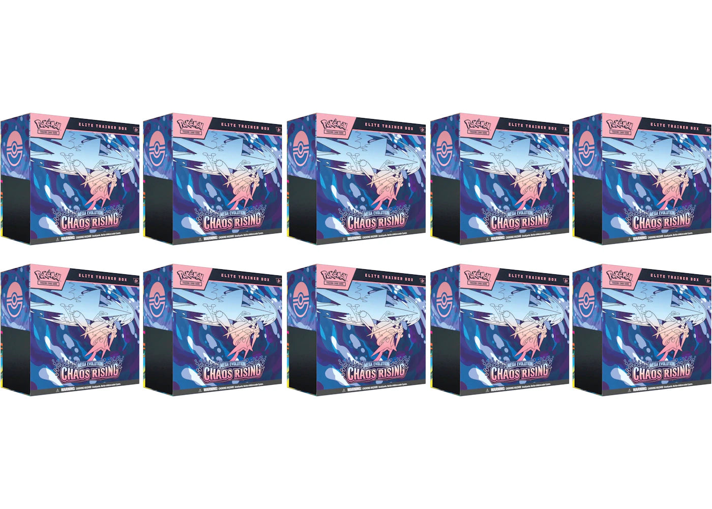 2026 Pokémon Mega Evolution Chaos Rising Elite Trainer Box 10x Lot - main view