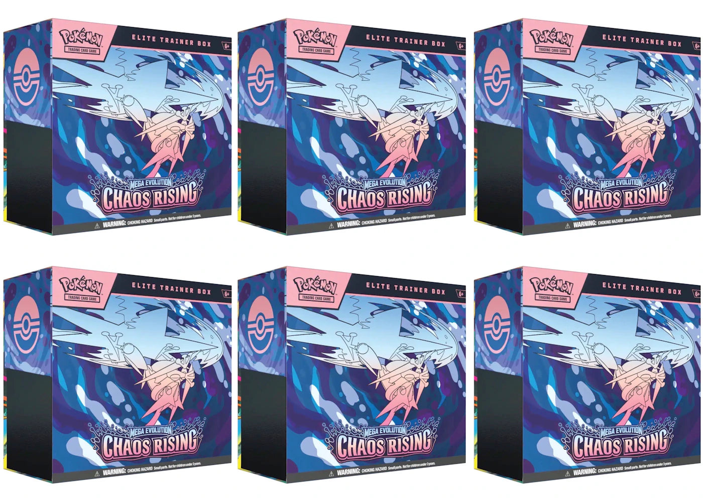 2026 Pokémon Mega Evolution Chaos Rising Elite Trainer Box 6x Lot - main view