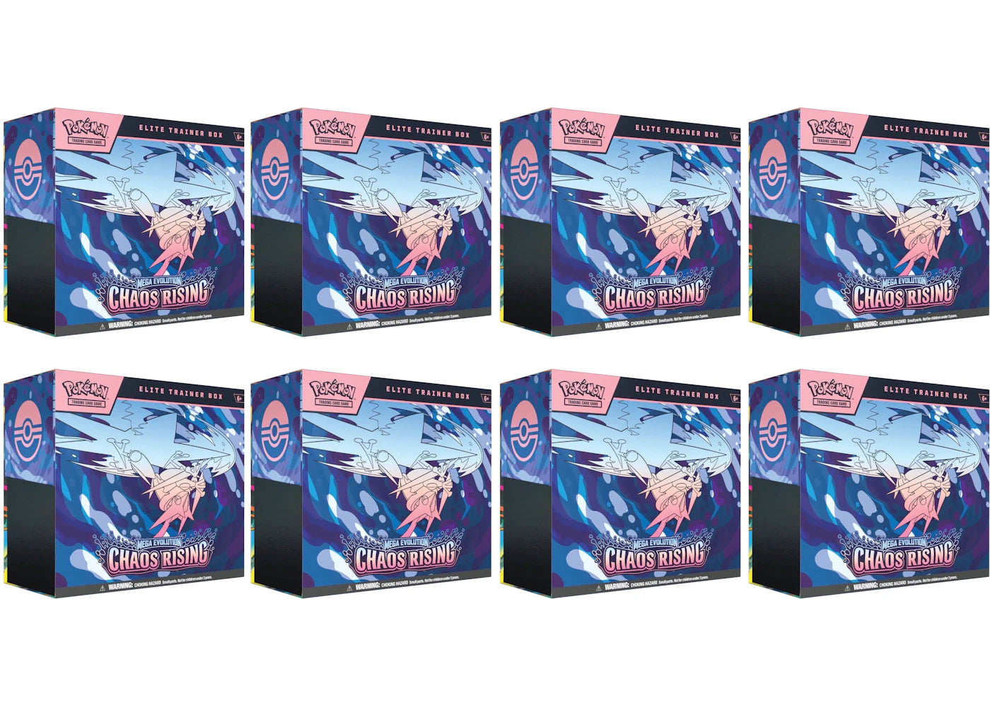 2026 Pokémon Mega Evolution Chaos Rising Elite Trainer Box 8x Lot - main view