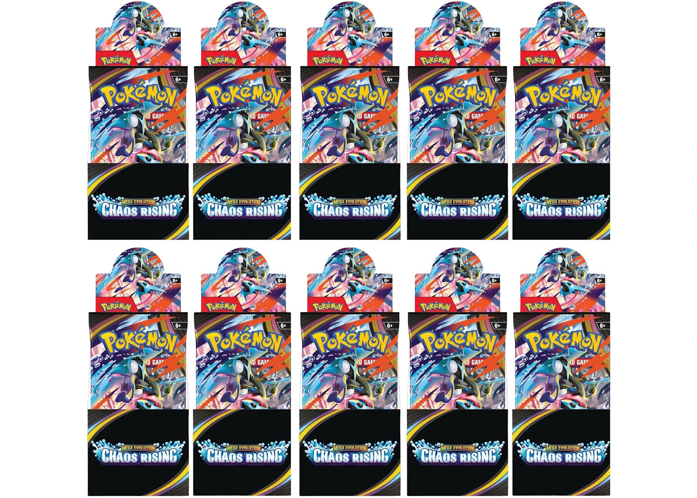 2026 Pokémon Mega Evolution Chaos Rising Half Booster Box 10x Lot - main view