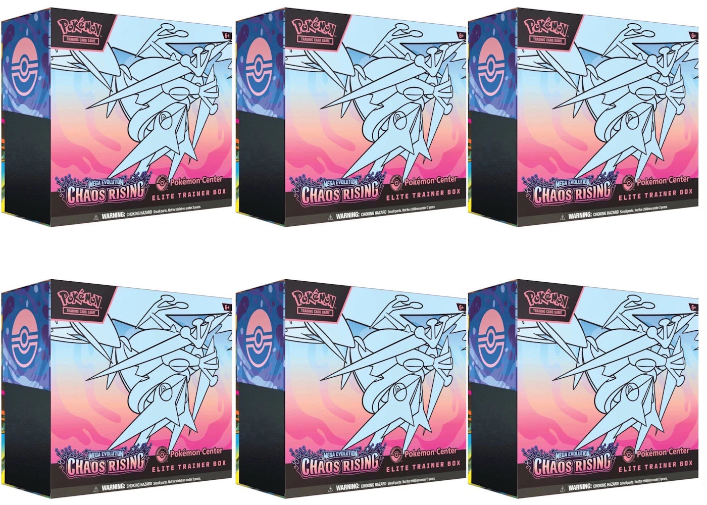 2026 Pokémon Mega Evolution Chaos Rising Pokemon Center Elite Trainer Box 6x Lot - main view