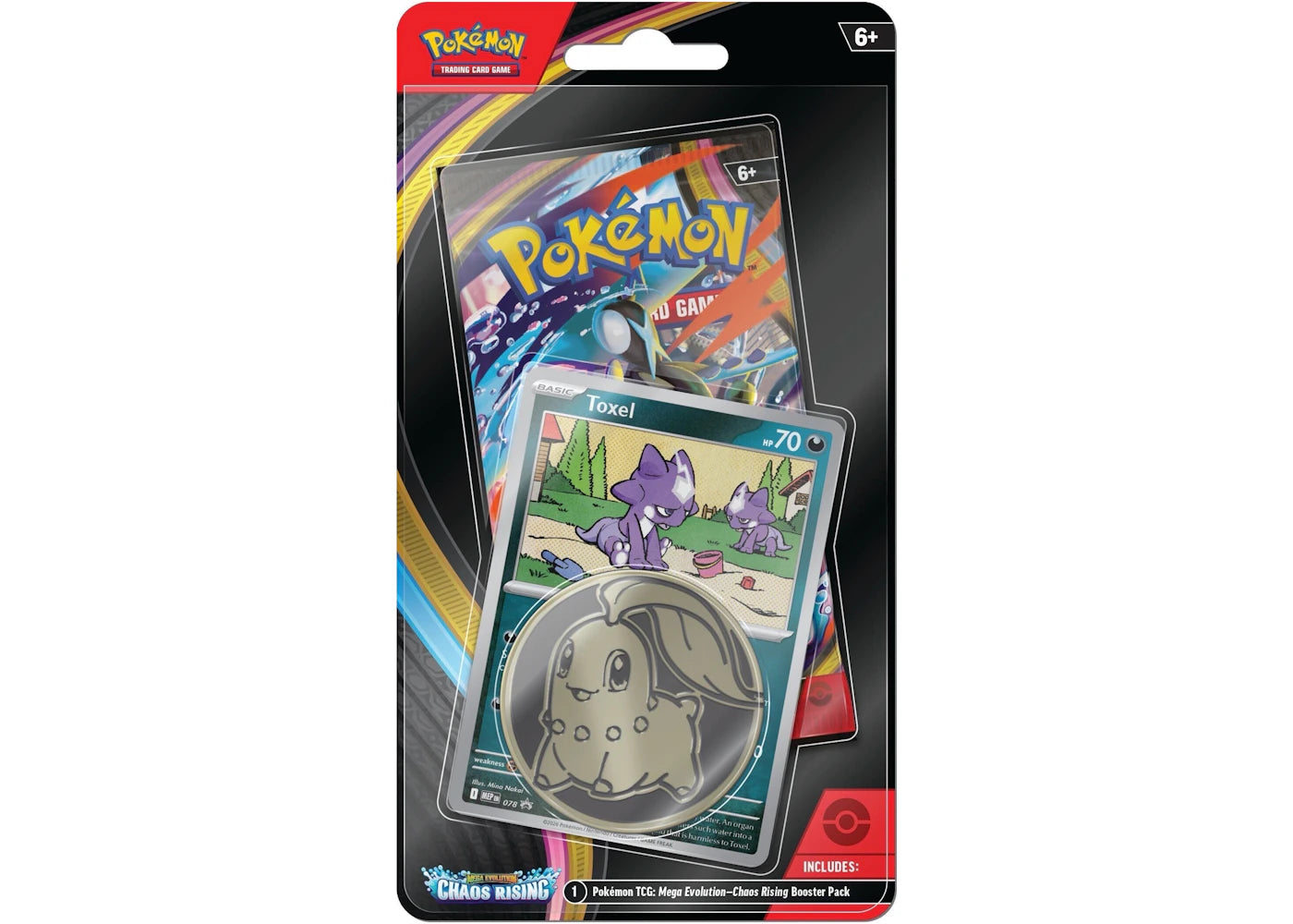 2026 Pokémon Mega Evolution Chaos Rising Toxel 3 Pack Blister - main view
