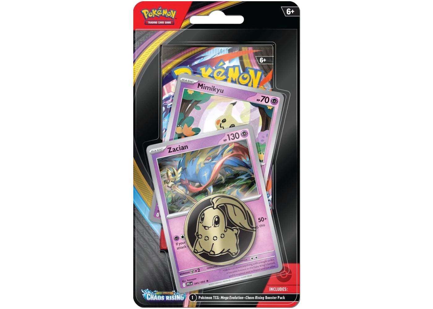 2026 Pokémon Mega Evolution Chaos Rising Zacian 3 Pack Blister - main view
