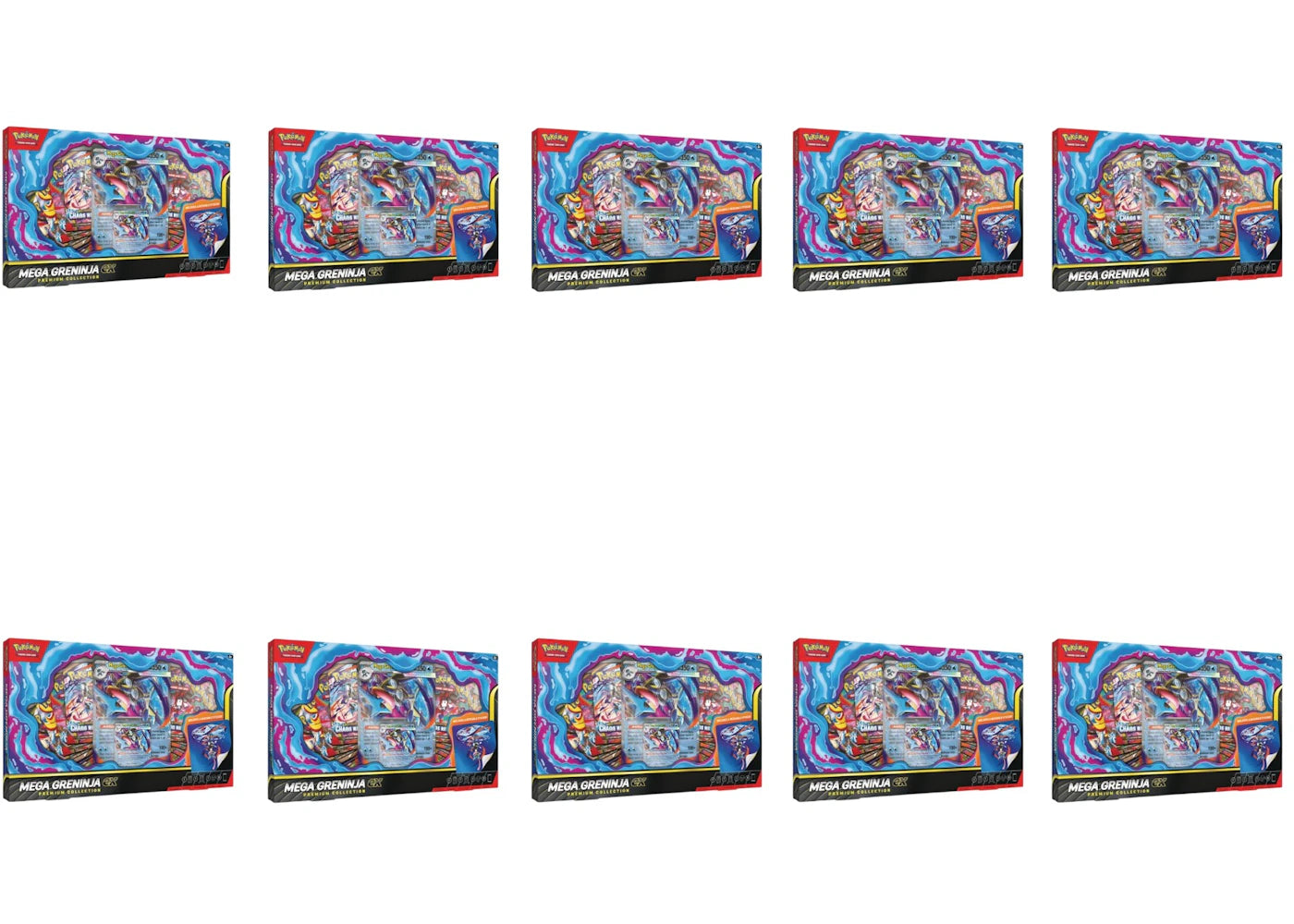 2026 Pokémon Mega Evolution Mega Greninja Ex Premium Collection 10x Lot - main view
