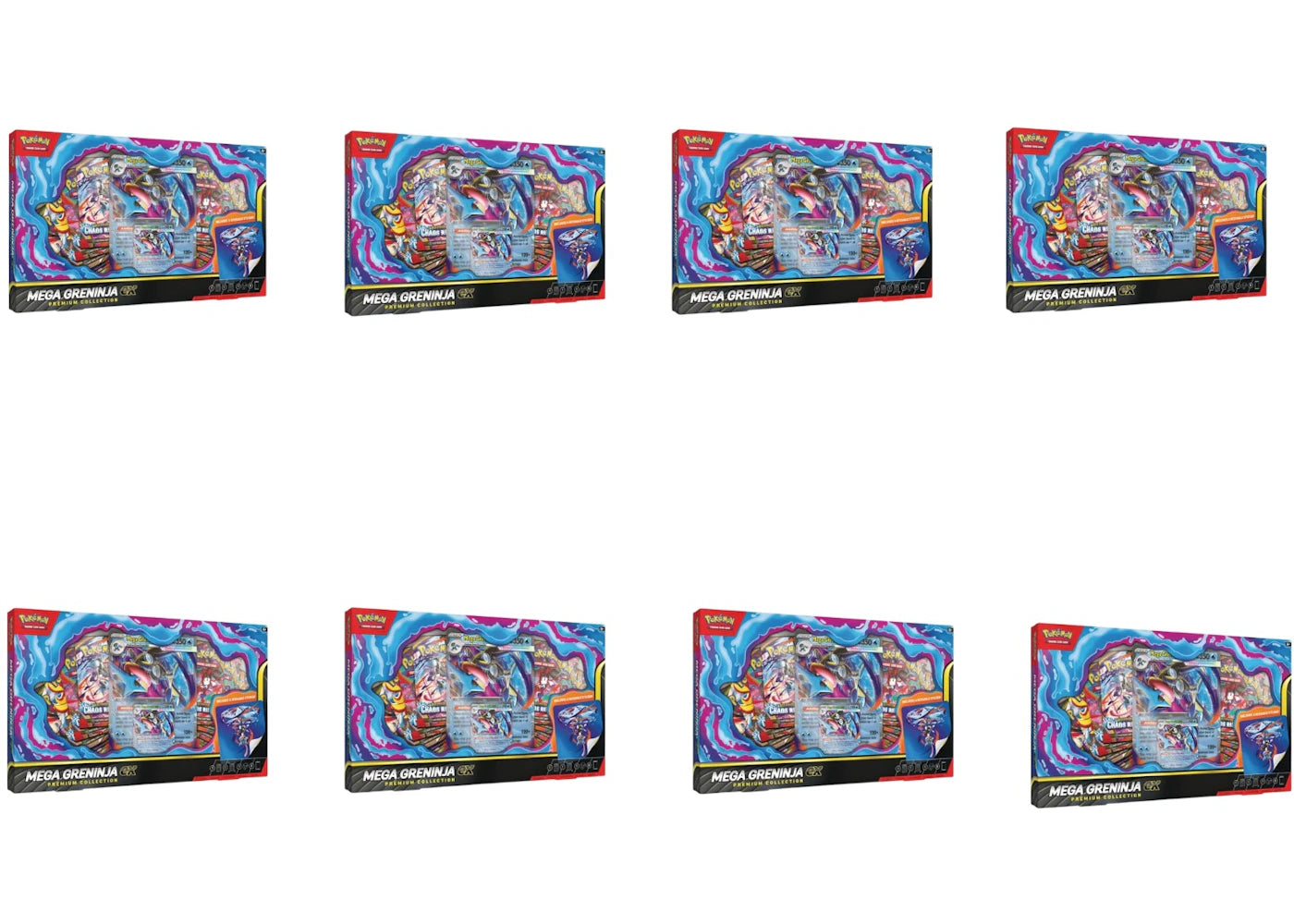 2026 Pokémon Mega Evolution Mega Greninja Ex Premium Collection 8x Lot - main view