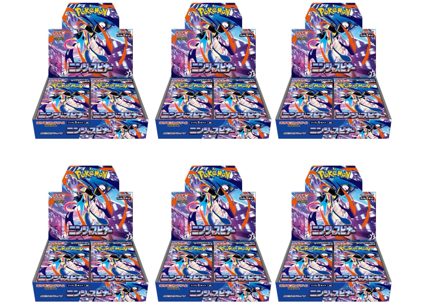 2026 Pokémon Mega Evolution Ninja Spinner Booster Box 6x Lot - main view