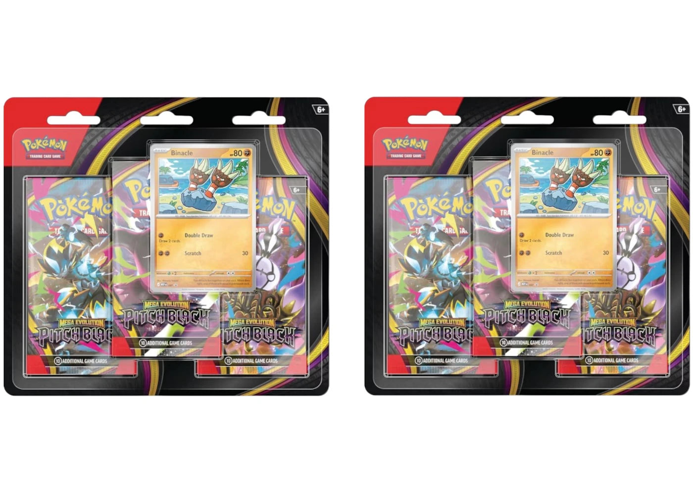 2026 Pokémon Mega Evolution Pitch Black 3 Pack Blister 2x Lot - main view