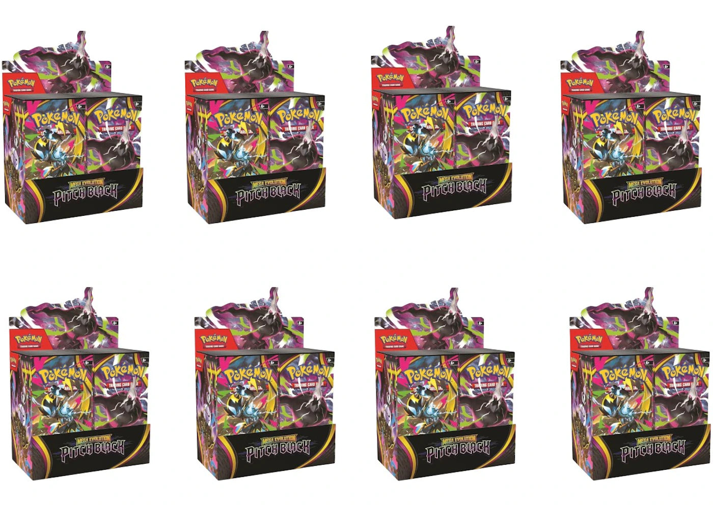 2026 Pokémon Mega Evolution Pitch Black Booster Box 8x Lot - main view