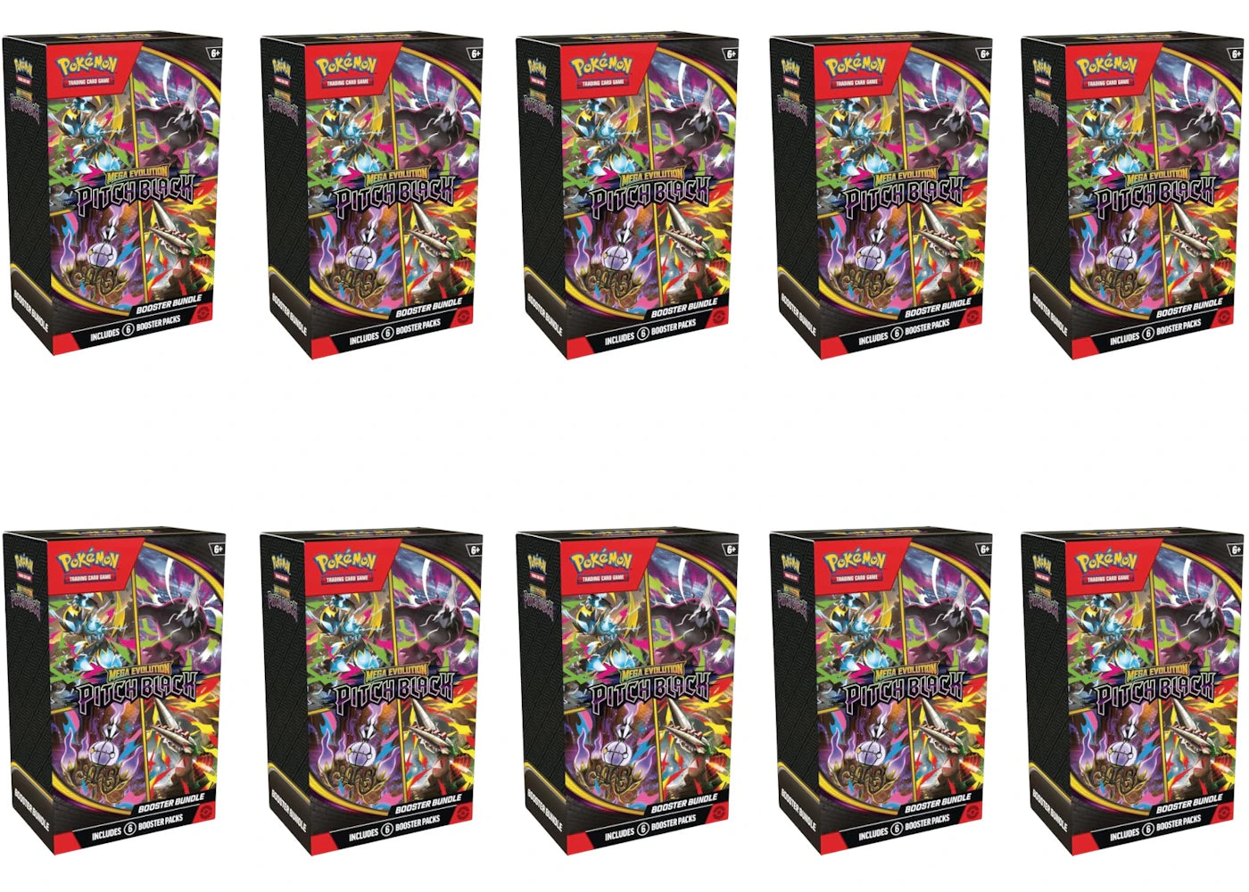 2026 Pokémon Mega Evolution Pitch Black Booster Bundle 10x Lot - main view