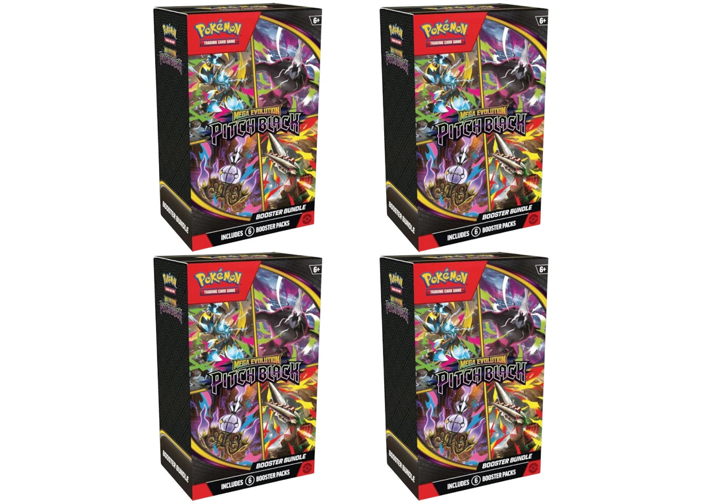 2026 Pokémon Mega Evolution Pitch Black Booster Bundle 4x Lot - main view