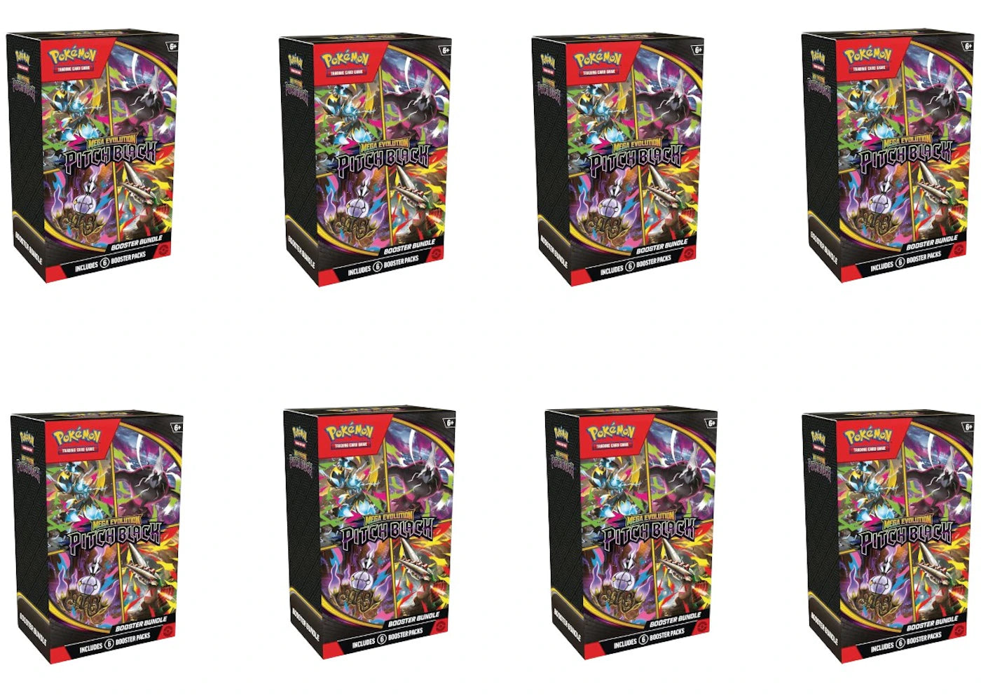 2026 Pokémon Mega Evolution Pitch Black Booster Bundle 8x Lot - main view