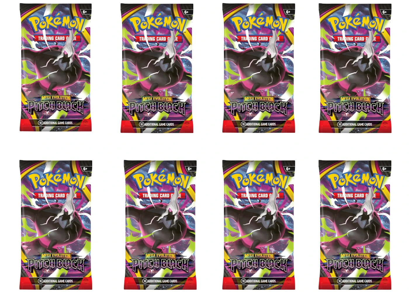 2026 Pokémon Mega Evolution Pitch Black Booster Pack 8x Lot - main view