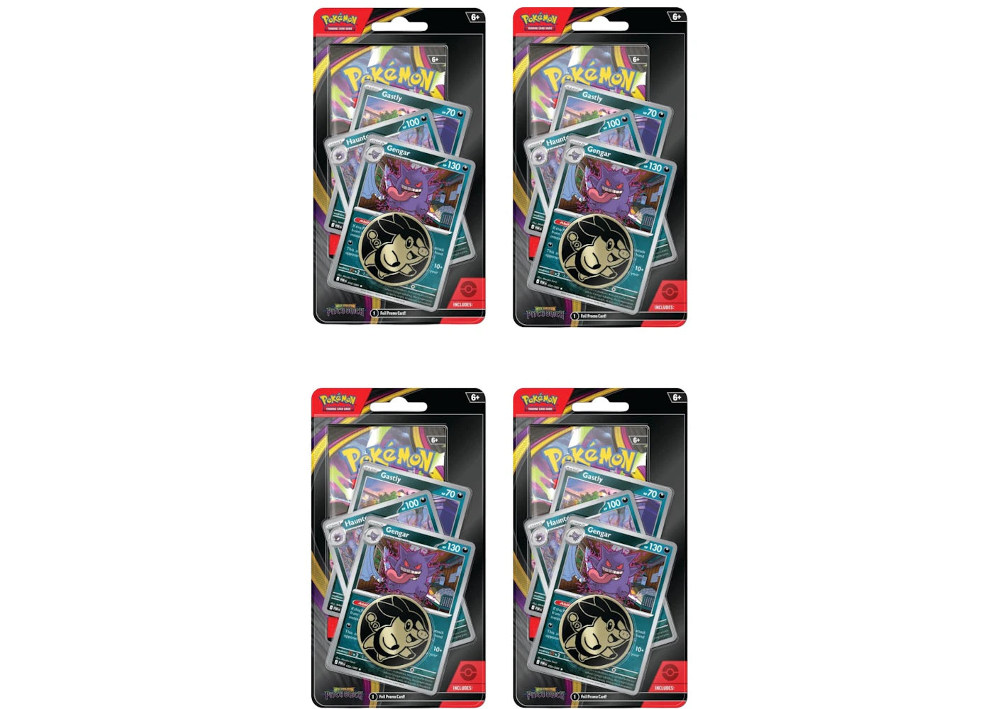 2026 Pokémon Mega Evolution Pitch Black Checklane Pack Blister 4x Lot - main view