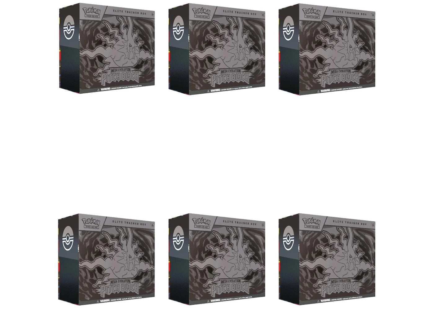 2026 Pokémon Mega Evolution Pitch Black Elite Trainer Box 6x Lot - main view