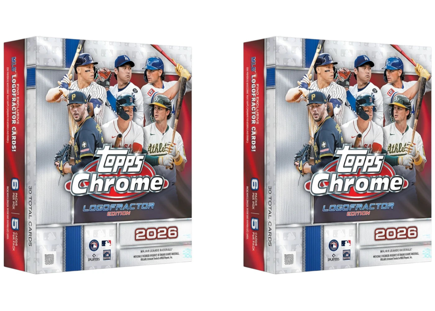 2026 Topps Chrome Baseball Logofractor Box 2x Lot - main view