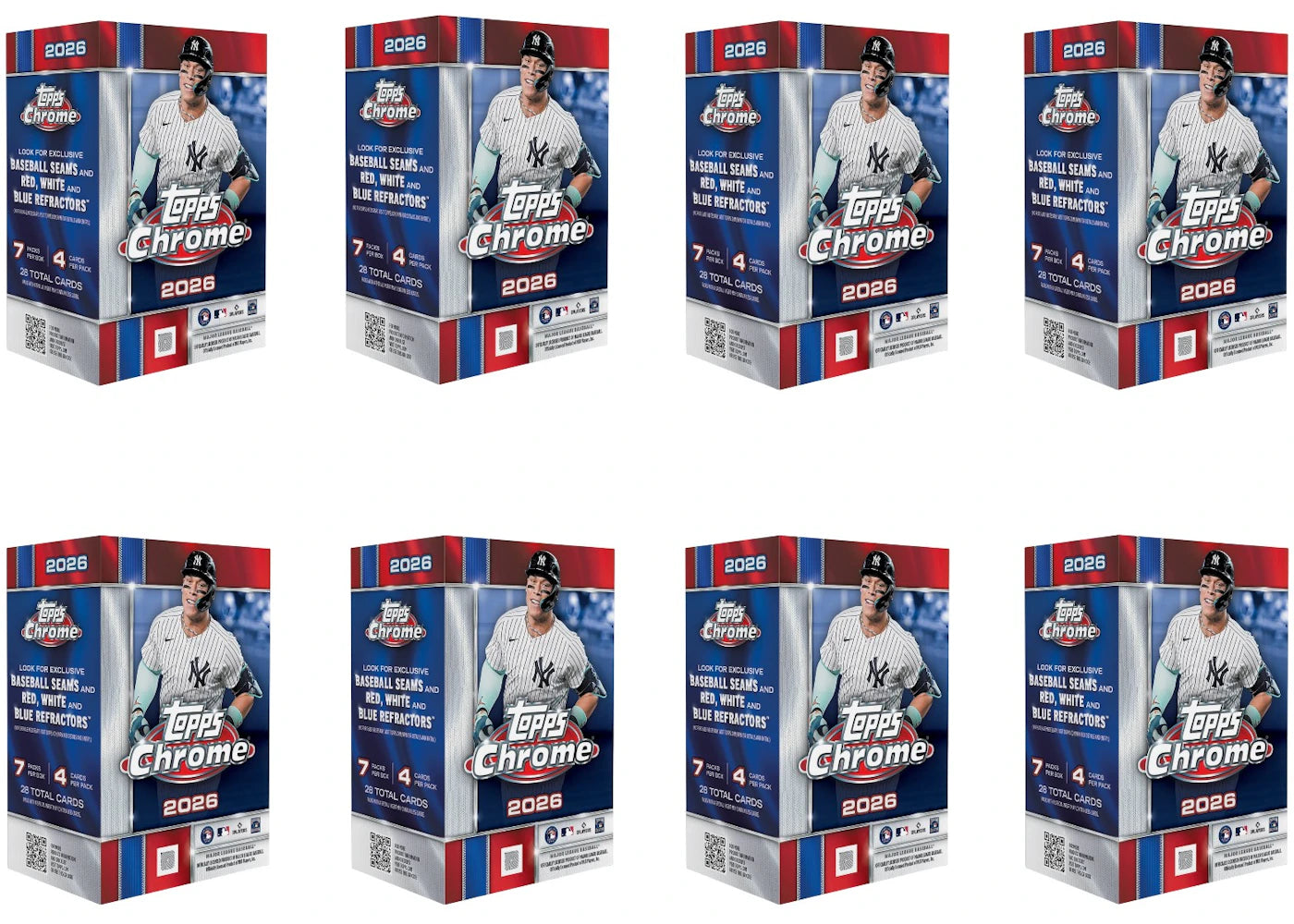 2026 Topps Chrome Baseball Value Box 8x Lot - main view