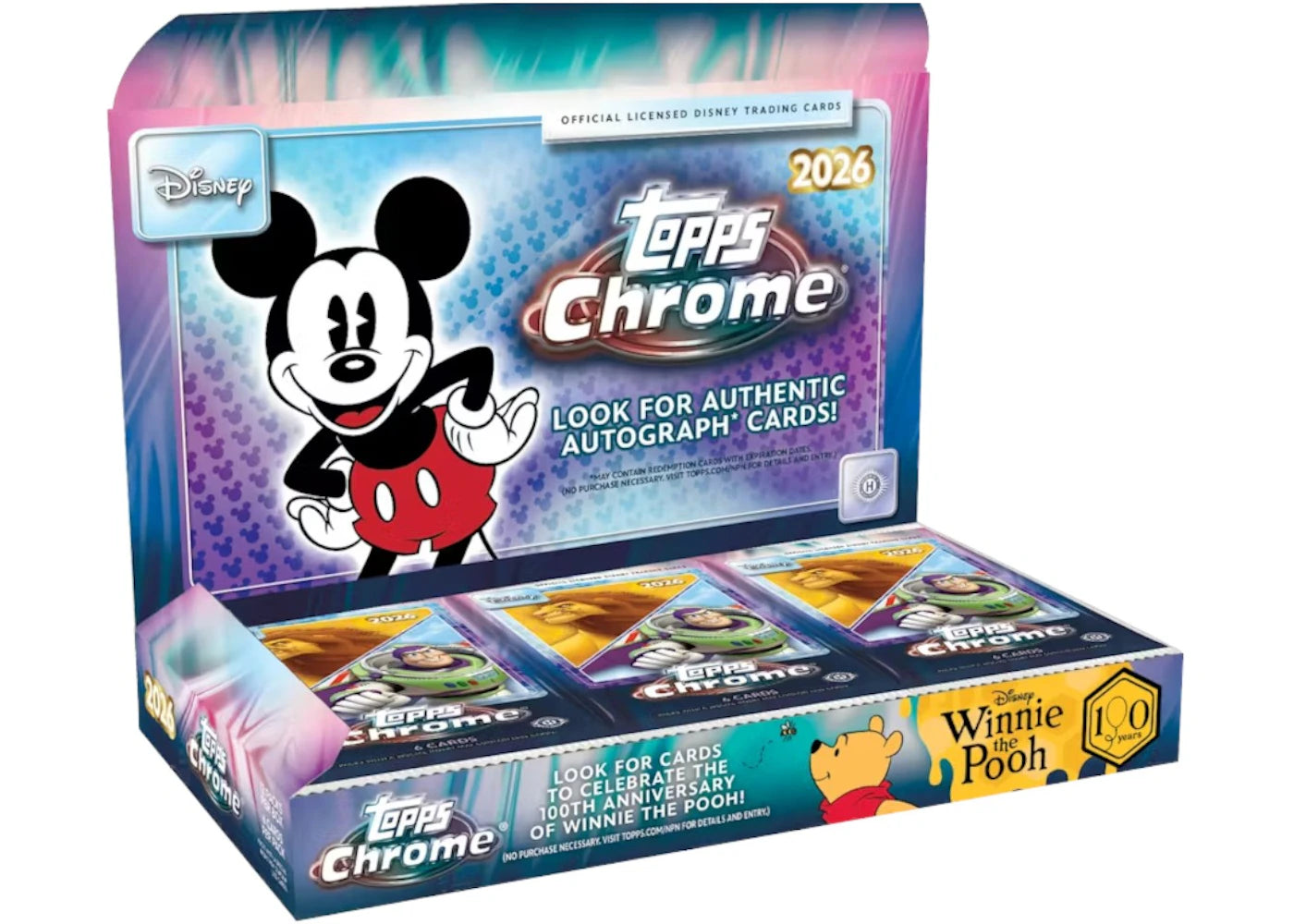 2026 Topps Chrome Disney Hobby Box - main view