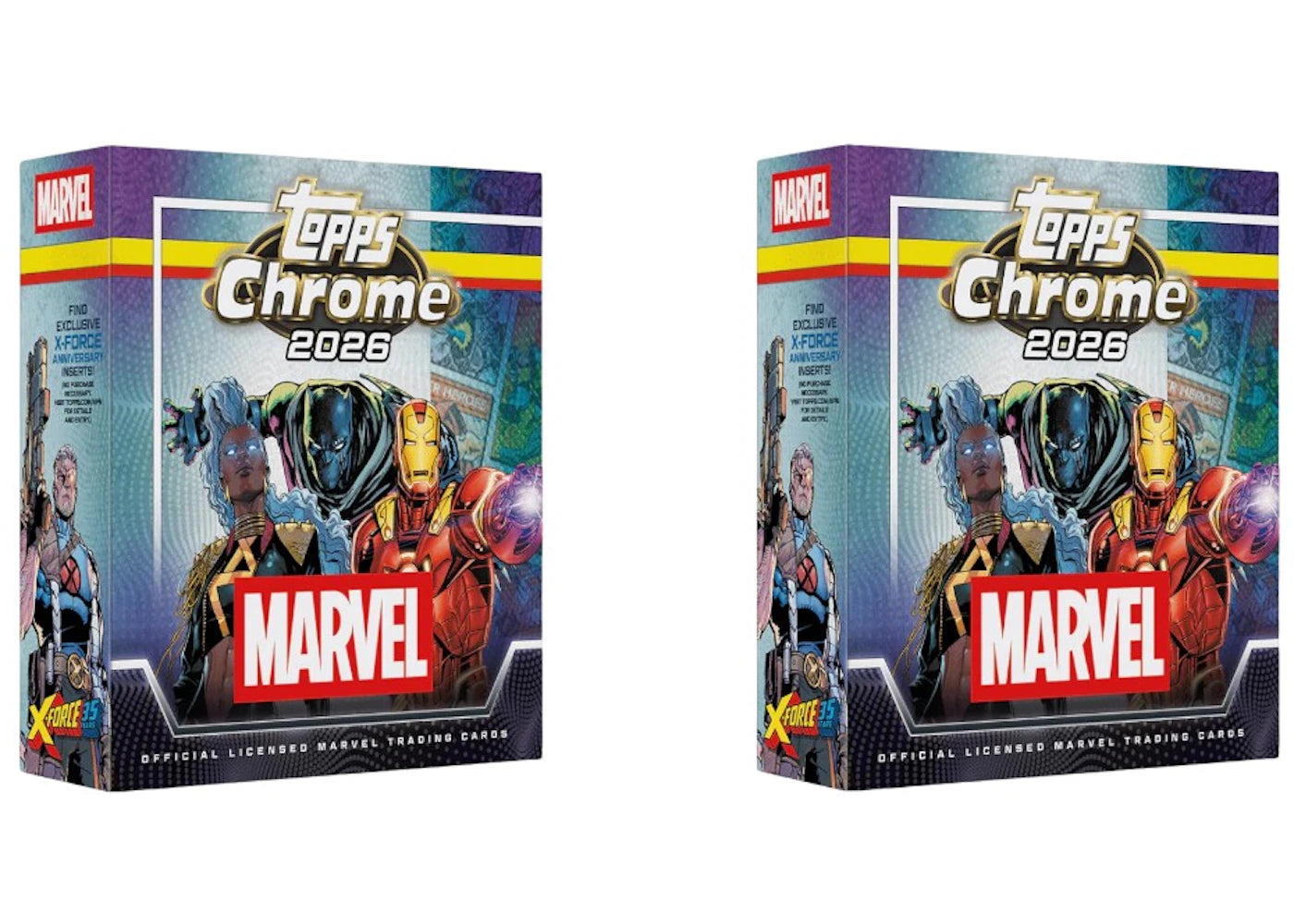 2026 Topps Chrome Marvel Comics Mega Box 2x Lot - main view