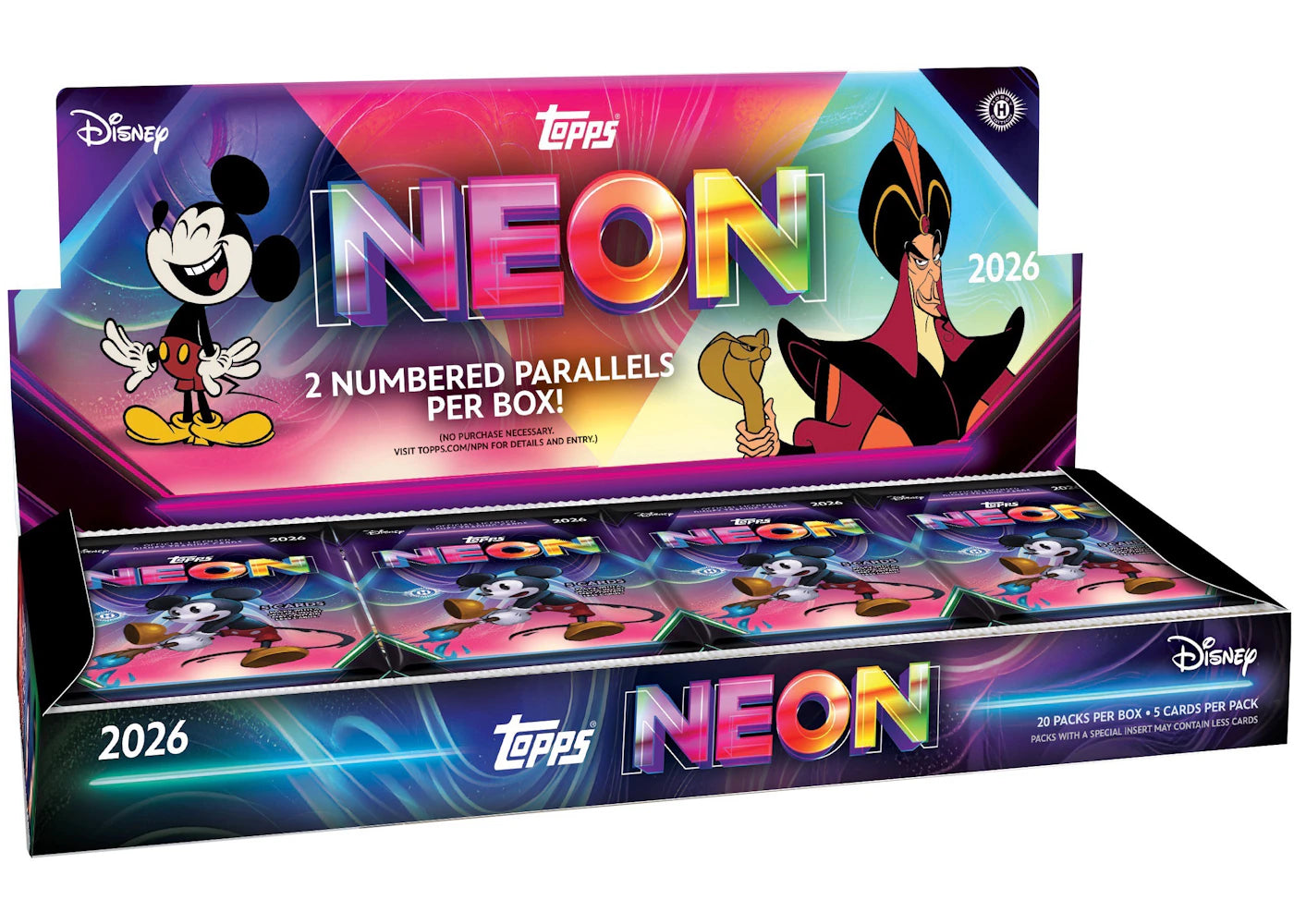 2026 Topps Disney Neon Hobby Box - main view