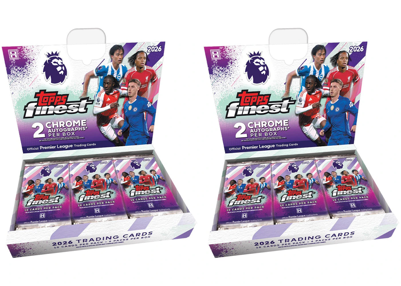 2026 Topps Finest Premier League Soccer Hobby Box 2x Lot