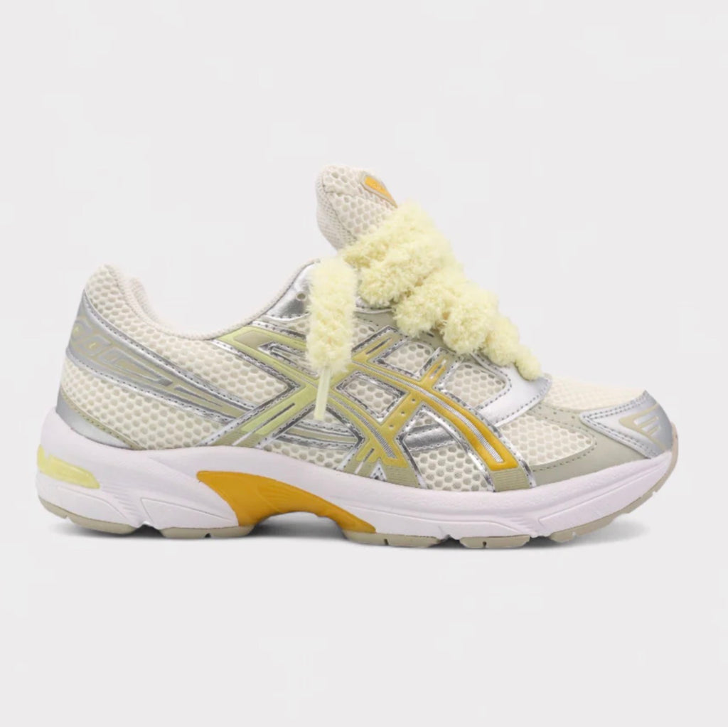 ASICS Gel-1130-Cream Pure Silver Yellow Fluffy Laces