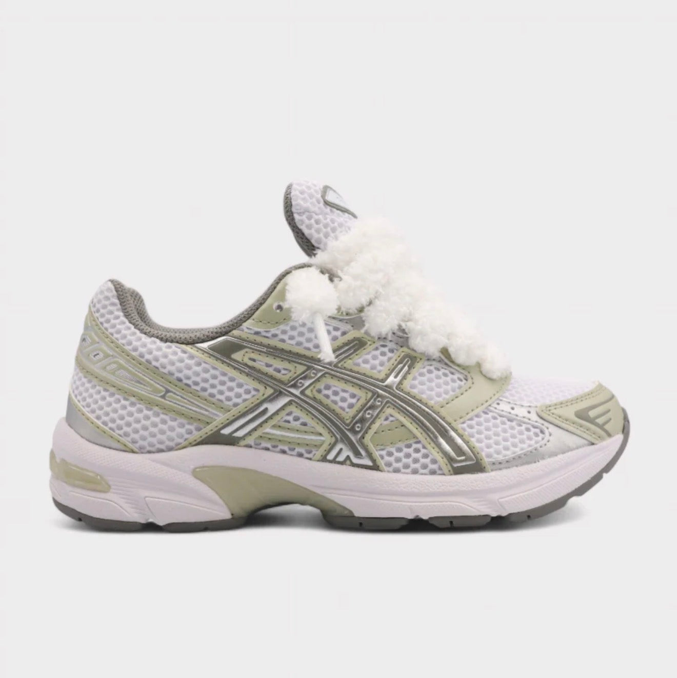ASICS Gel-1130 White Dried Leaf Green Fluffy Laces