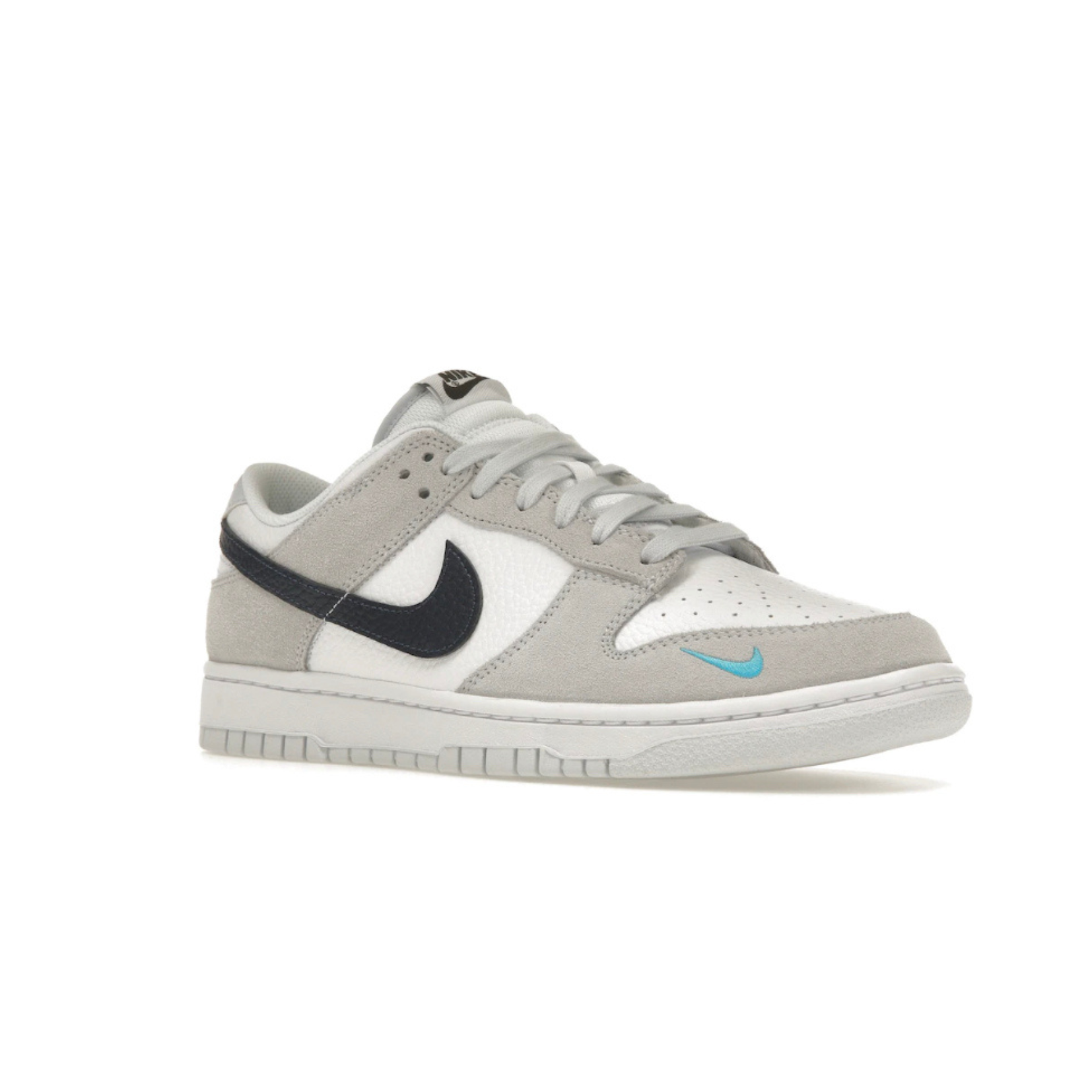 Nike Dunk Low White Grey Aqua Swoosh