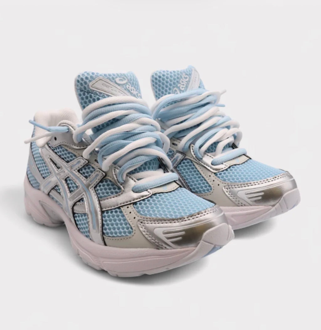 ASICS Gel-1130 Faded Denim Pure Silver Double Laces