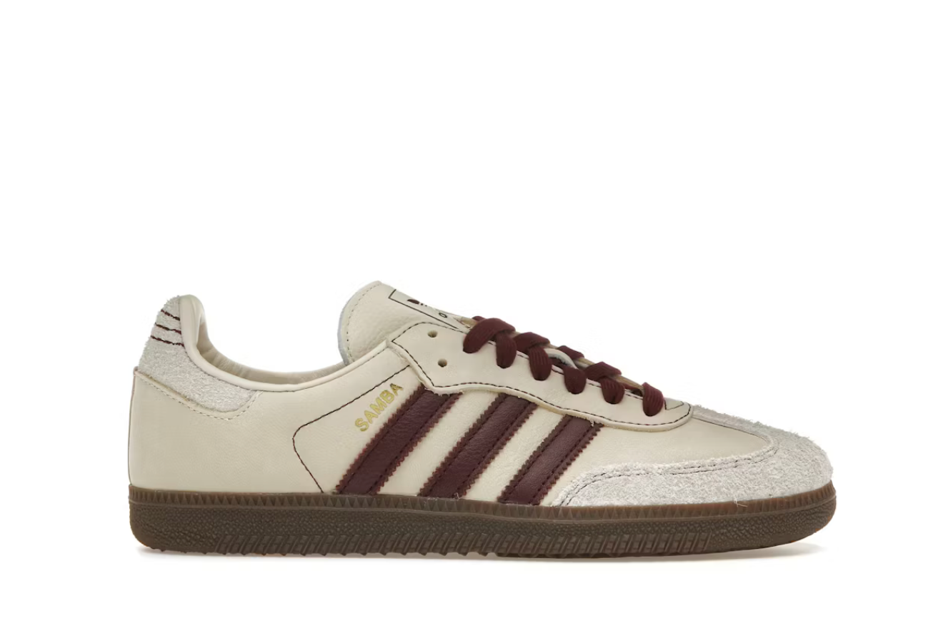 Adidas Samba OG Wonder White Maroon