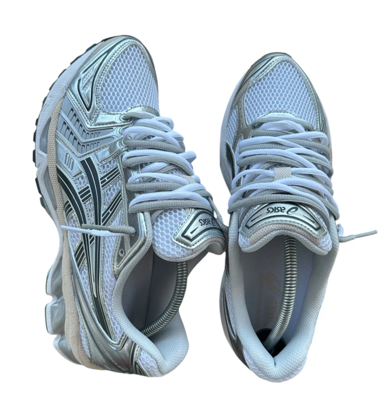 ASICS Gel-Kayano 14-White Graphite Grey Double Laces