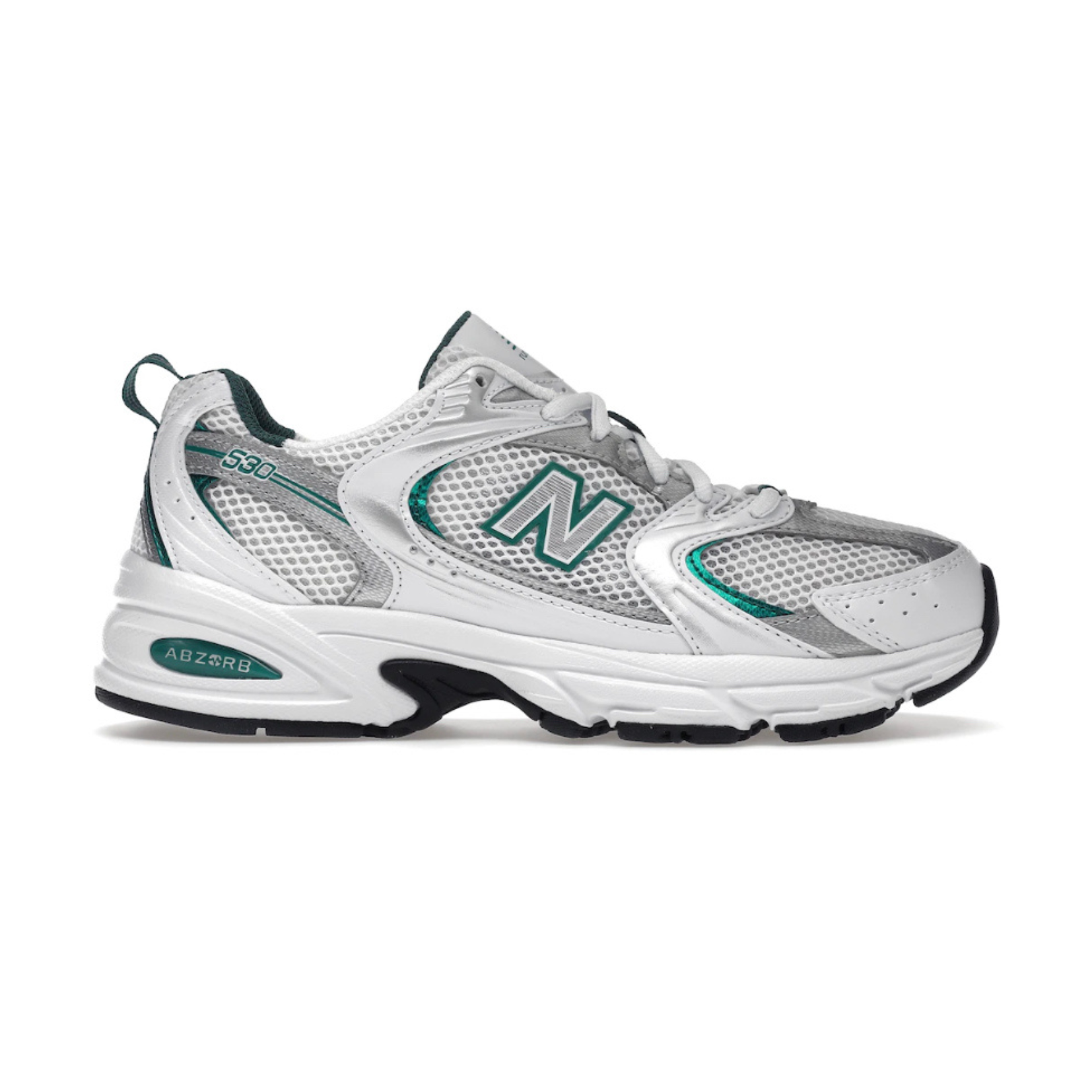 New Balance 530 White Silver Green