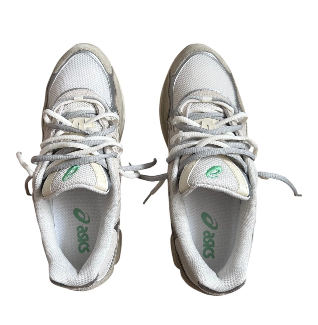 ASICS Gel-NYC-Cream Silver Green Double Laces