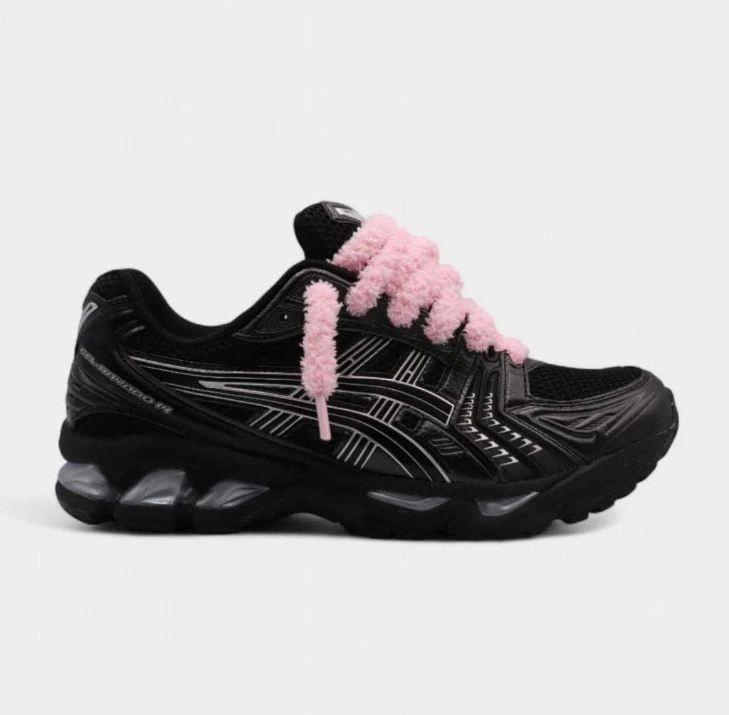 ASICS Gel-Kayano 14-Black Pure Silver Double Laces Pink