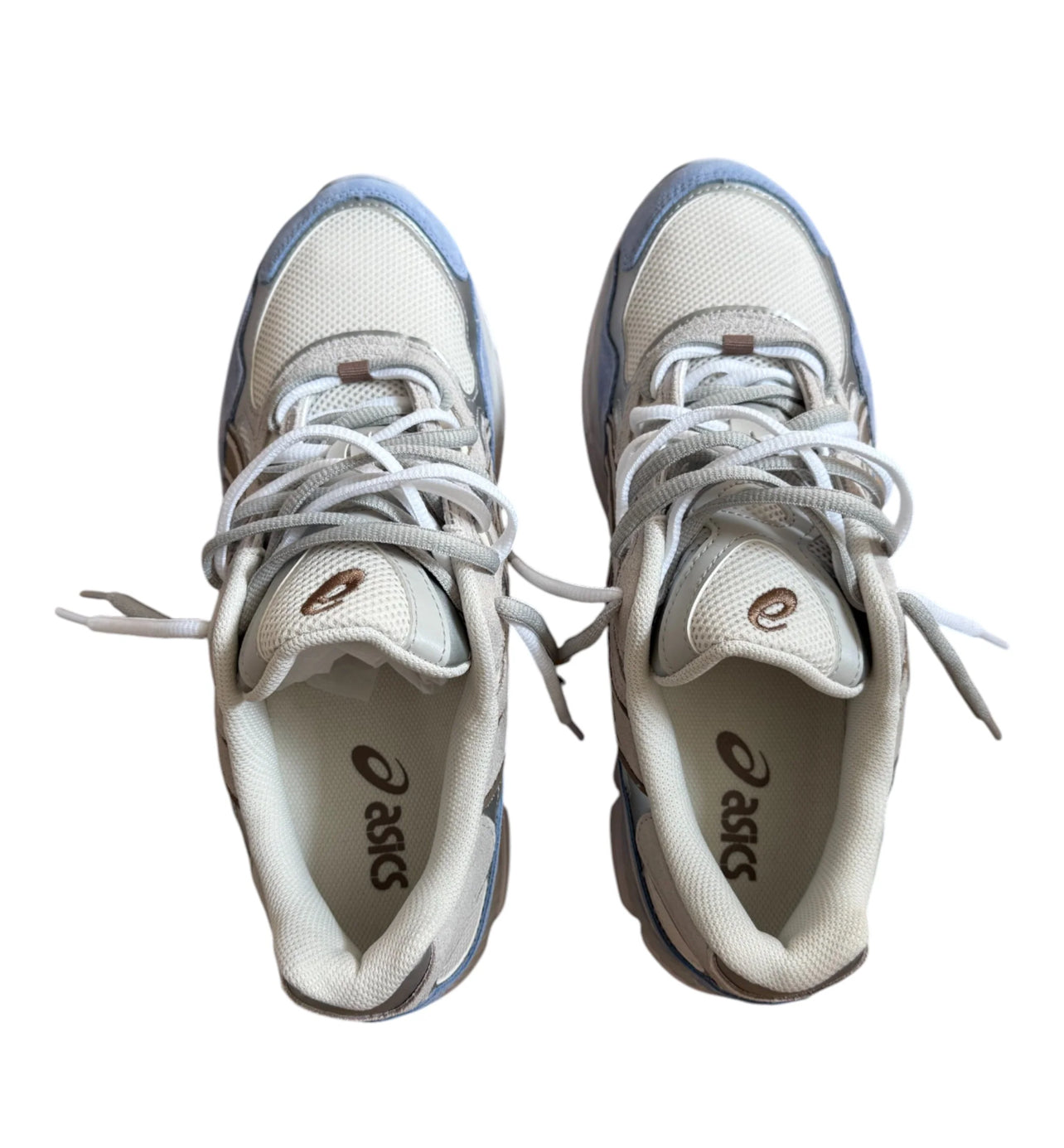 ASICS Gel-NYC-Cream Cloud Grey Blue Double Laces