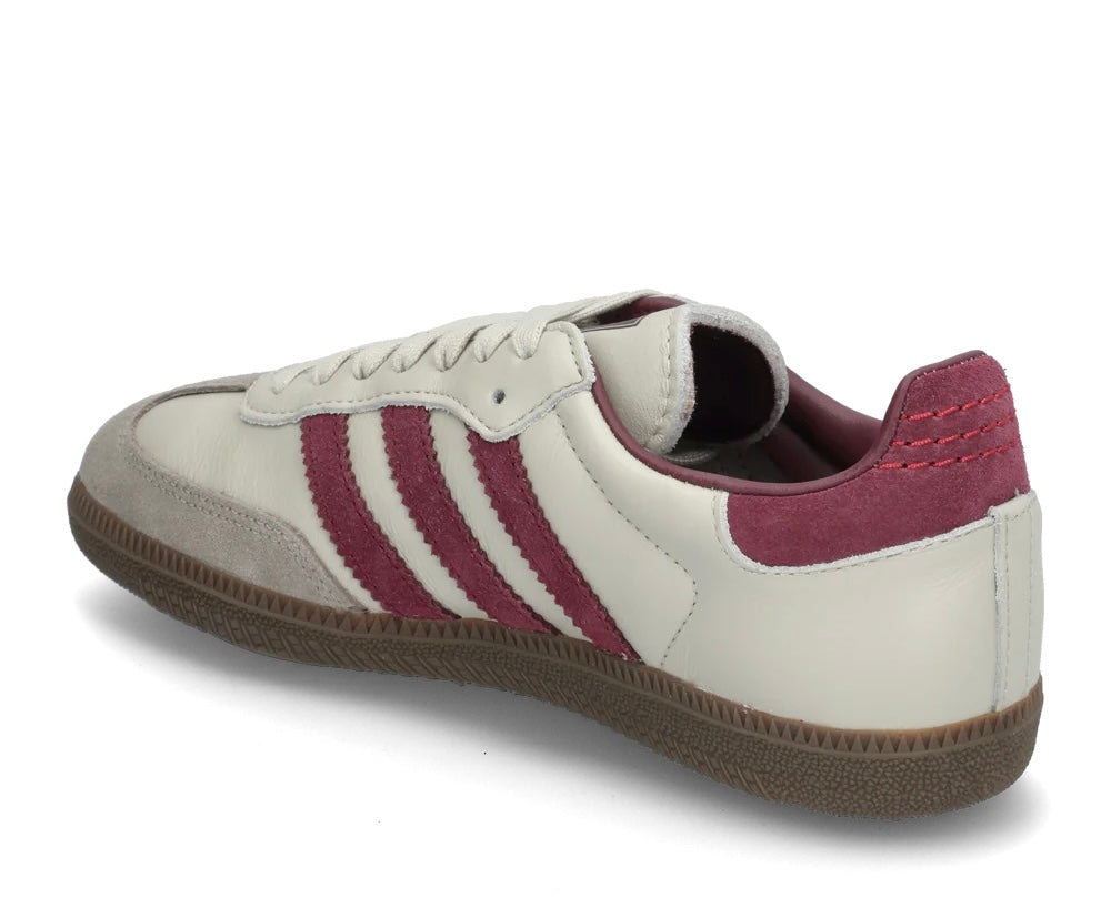 Adidas Samba Putty Grey Maroon Burgundy