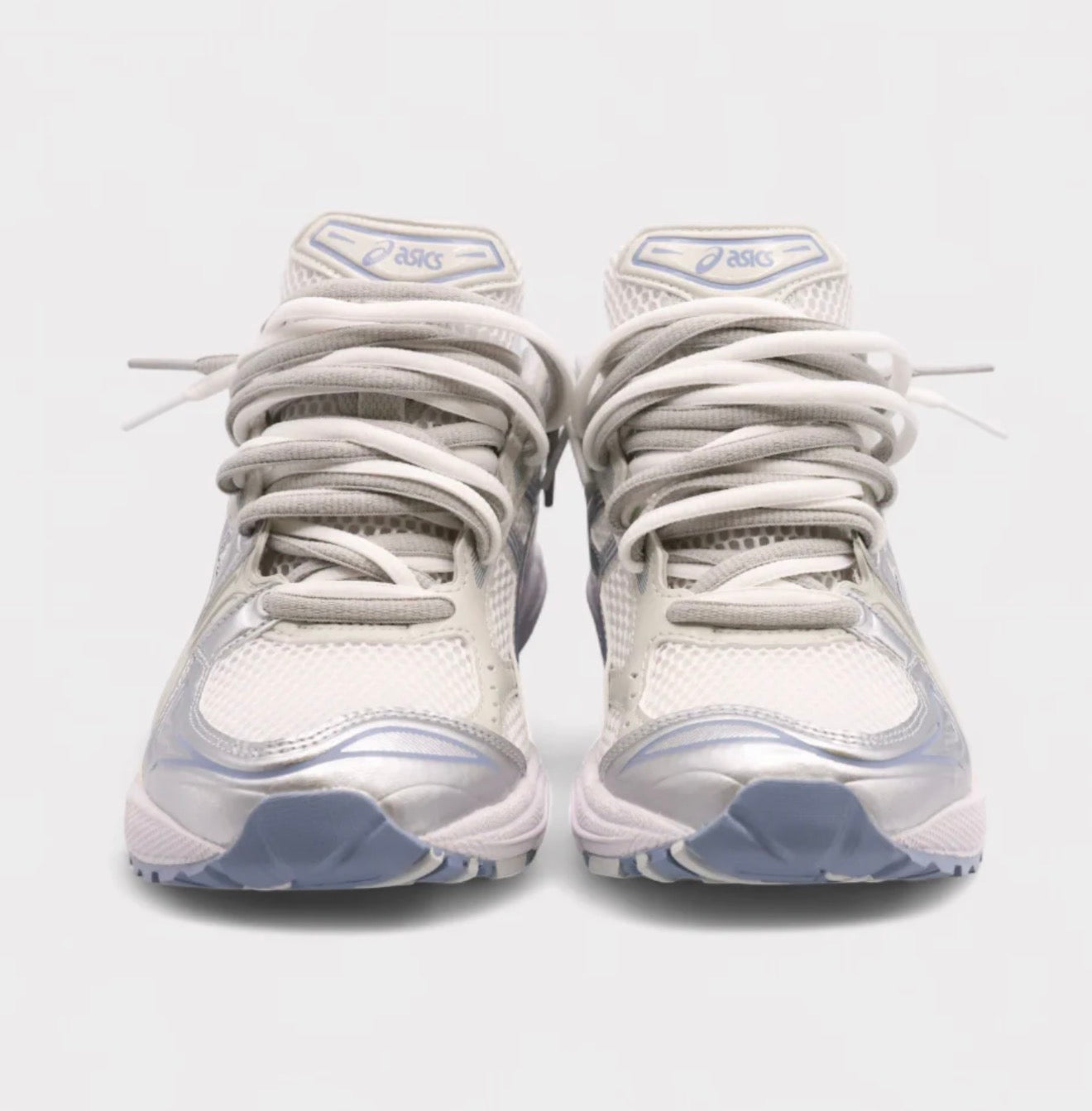 ASICS Gel-Kayano 14-White Light Navy Fjord Double Laces