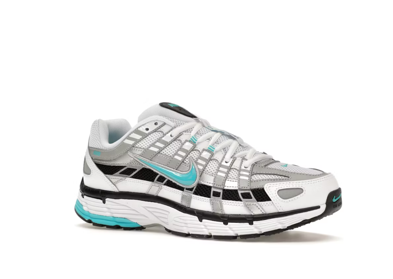 Nike P6000 White Metallic Silver Cactus Blue