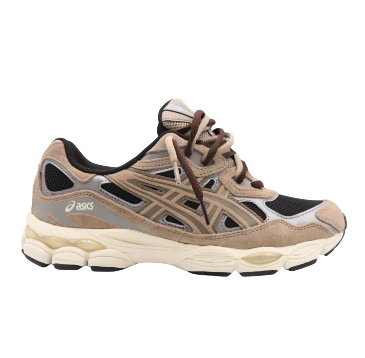ASICS Gel-NYC-Black Brown Greige Double Laces