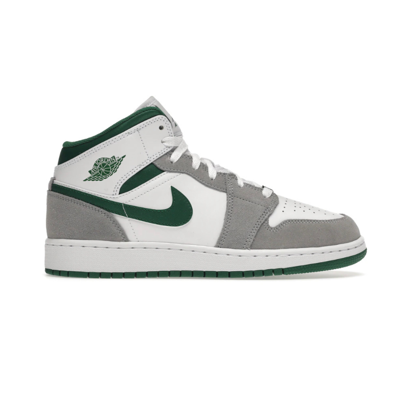 Jordan 1 Mid White Pine Green Grey