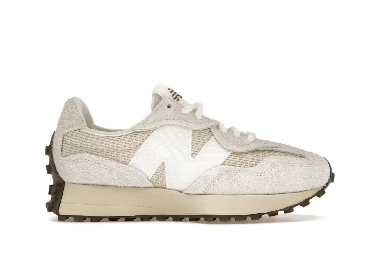 New Balance 327 Cream Brailed