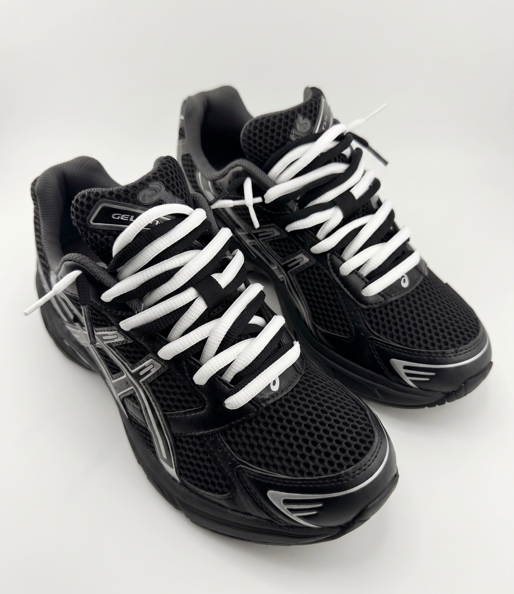 ASICS Gel-1130-Black Pure Silver Double Laces