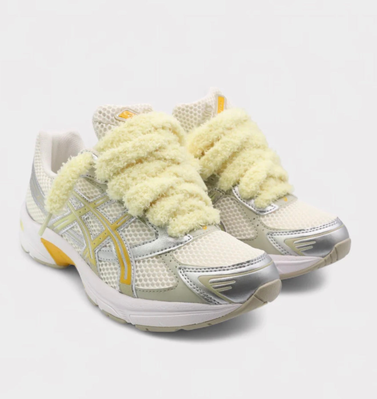 ASICS Gel-1130-Cream Pure Silver Yellow Fluffy Laces